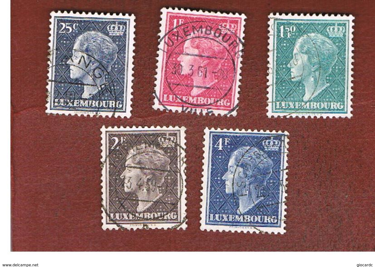 LUSSEMBURGO (LUXEMBOURG)   -   SG  515.522   -   1948  GRAND DUCHESS CHARLOTTE  -   USED - 1948-58 Charlotte Linksprofil