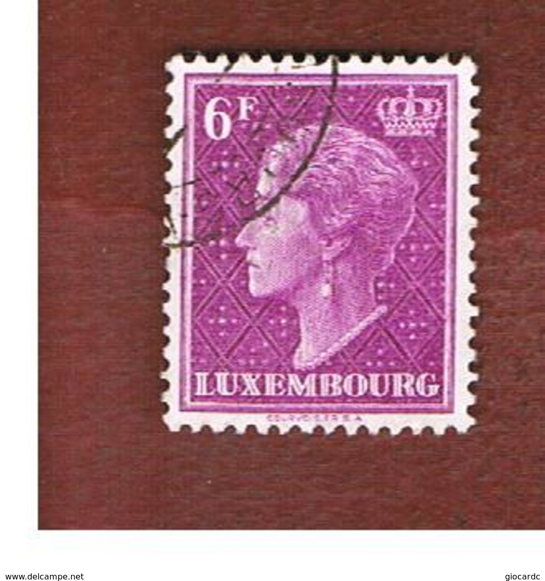 LUSSEMBURGO (LUXEMBOURG)   -   SG  523   -   1949  GRAND DUCHESS CHARLOTTE 6 F -   USED - 1948-58 Charlotte Di Profilo Sinistro