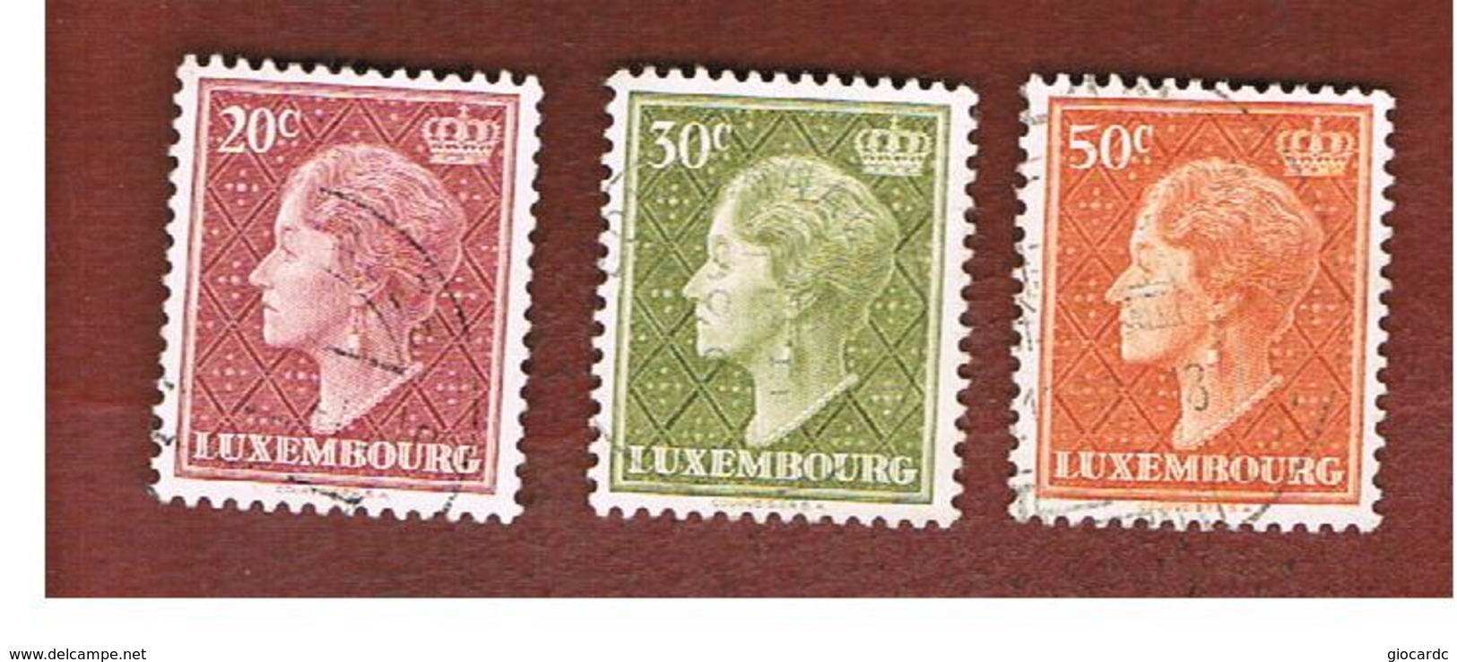 LUSSEMBURGO (LUXEMBOURG)   -   SG  514a.515c   -   1958  GRAND DUCHESS CHARLOTTE    -   USED - 1948-58 Charlotte Linkerkant