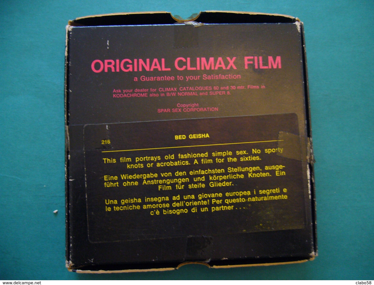 CLIMAX   ORIGINALE FILMINO EROTICO SUPER 8 A COLORI  MADE BY LICENCE IN GERMANY - Altri & Non Classificati