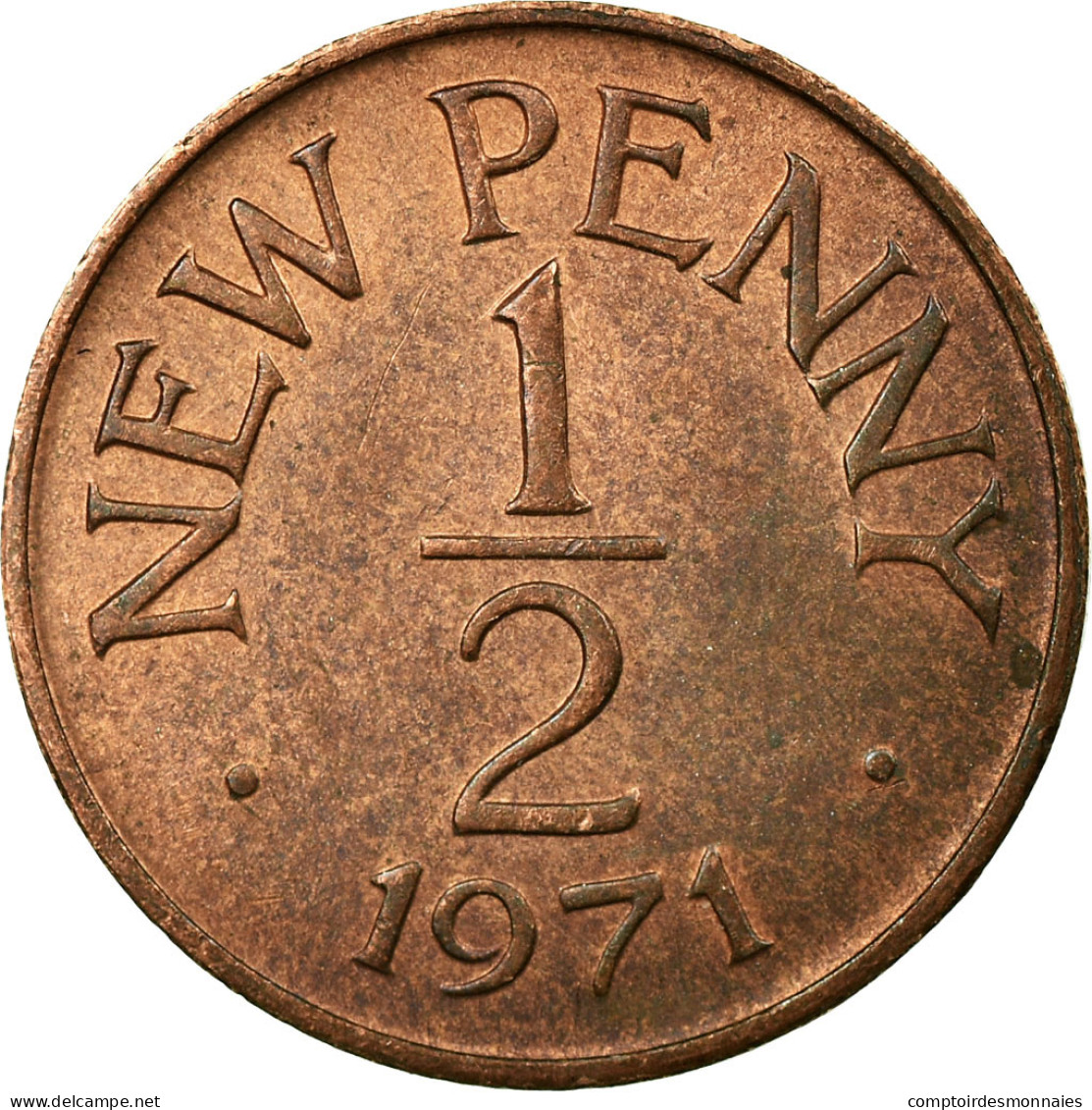 Monnaie, Jersey, Elizabeth II, 1/2 New Penny, 1971, TB+, Bronze, KM:29 - Jersey