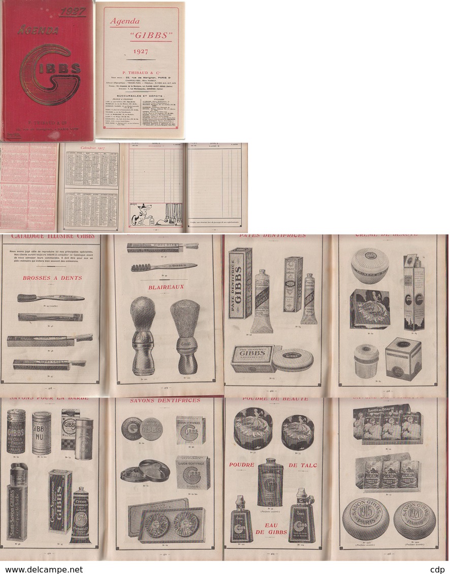 Agenda Gibbs Savons Parfums 1927 - Ohne Zuordnung