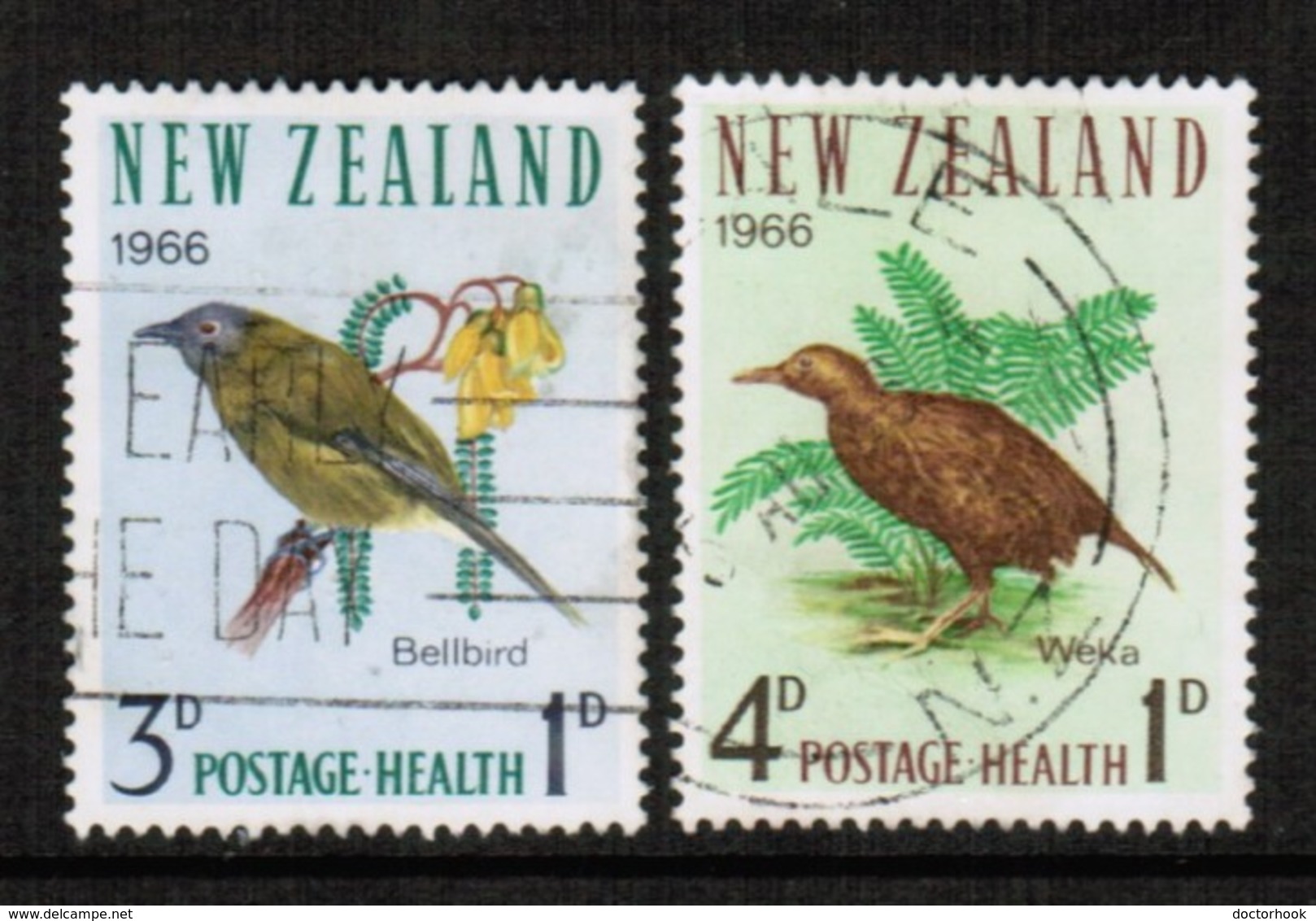 NEW ZEALAND  Scott # B 71-2 VF USED (Stamp Scan # 492) - Used Stamps