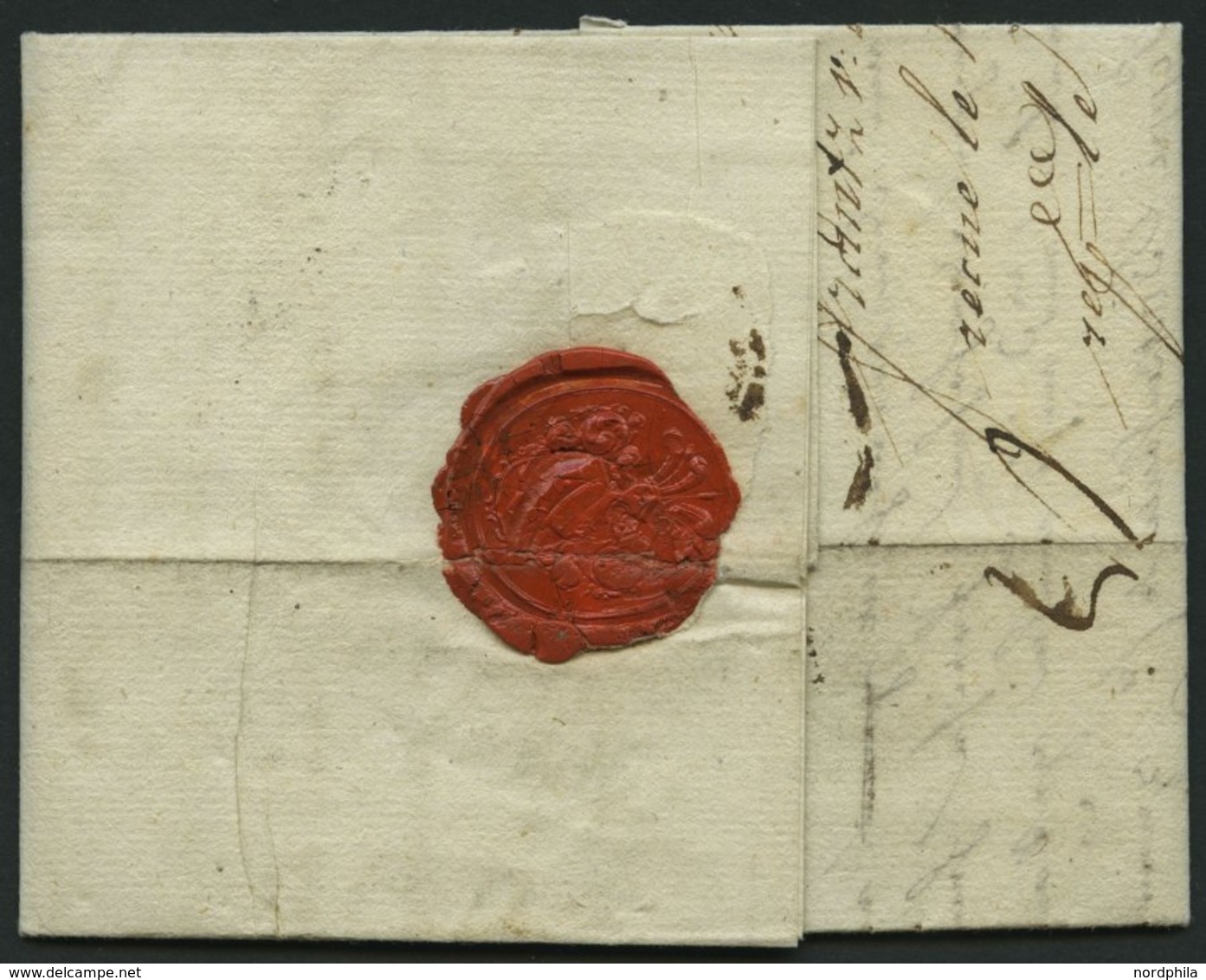 HAMBURG VORPHILA 1791, DAENNEMARK, L1 Auf Brief Von Flensburg Nach Bordeaux, Handschriftlich Fr. Hamburg, Pracht - Autres & Non Classés