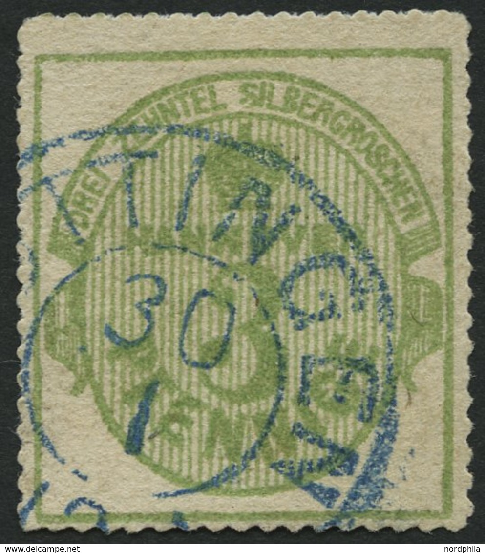 HANNOVER 21y O, 1864, 3 Pf. Olivgrün, Pracht, Signiert, Thier, Mi. 90.- - Hanovre