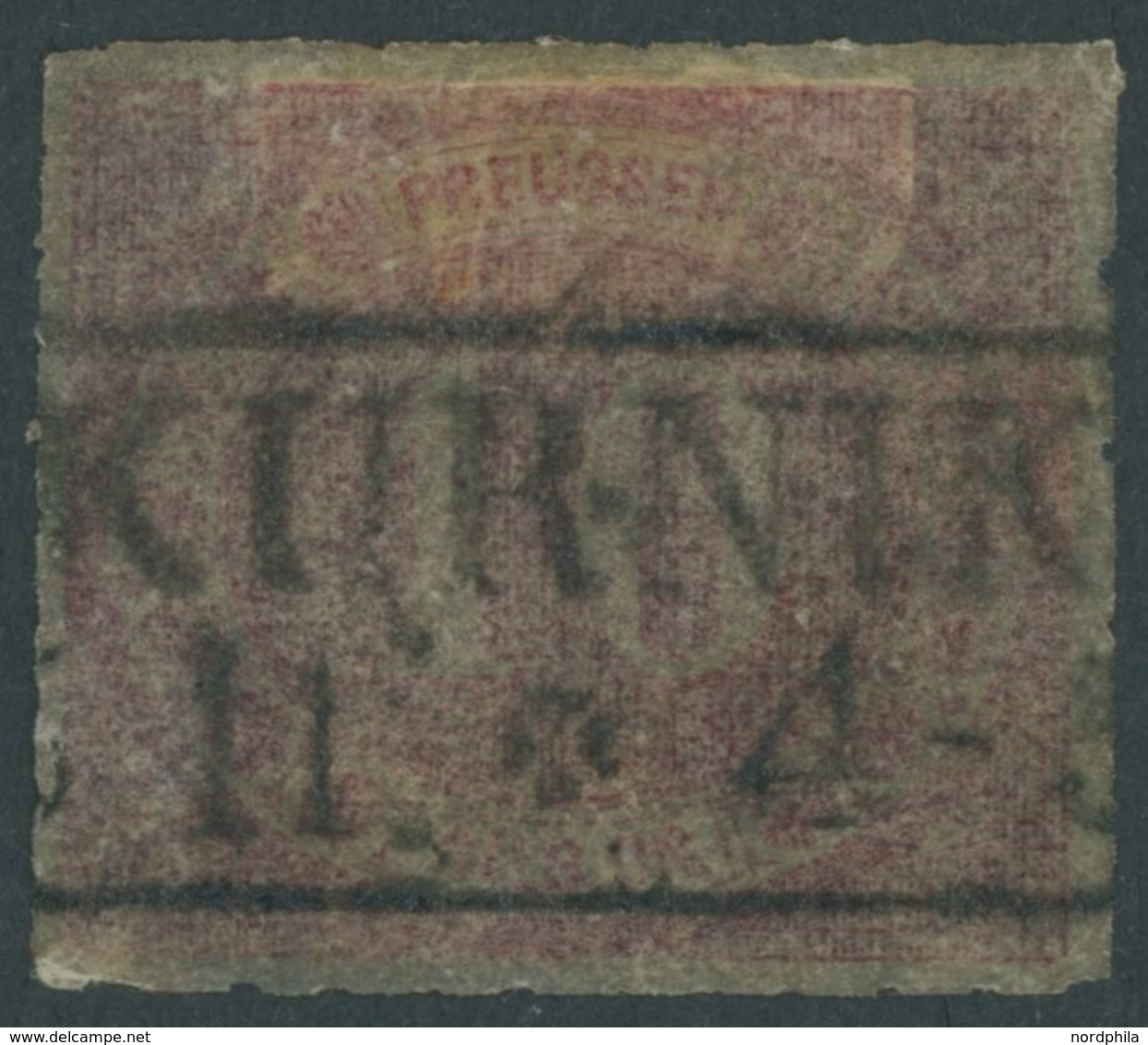 1866, 10 Sgr. Rosarot, R2 KURNIK, Feinst, Mi. 130.- -> Automatically Generated Translation: 1866, 10 Sgr. Rose Red, Rect - Other & Unclassified