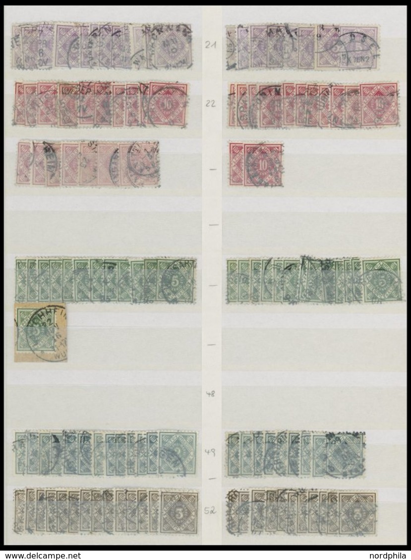 WÜRTTEMBERG 101-188 O,BrfStk , 1875-1923, Dienstmarken I, Gut Sortierte Reichhaltige Dublettenpartie Von über 1200 Werte - Sonstige & Ohne Zuordnung