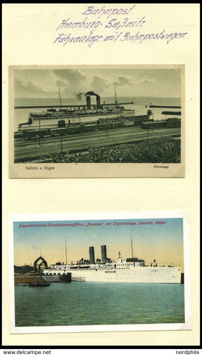 BAHNPOST Hamburg-Sassnitz (verschiedene Züge) 1923-1942, 10 Belege Meist Pracht - Franking Machines (EMA)