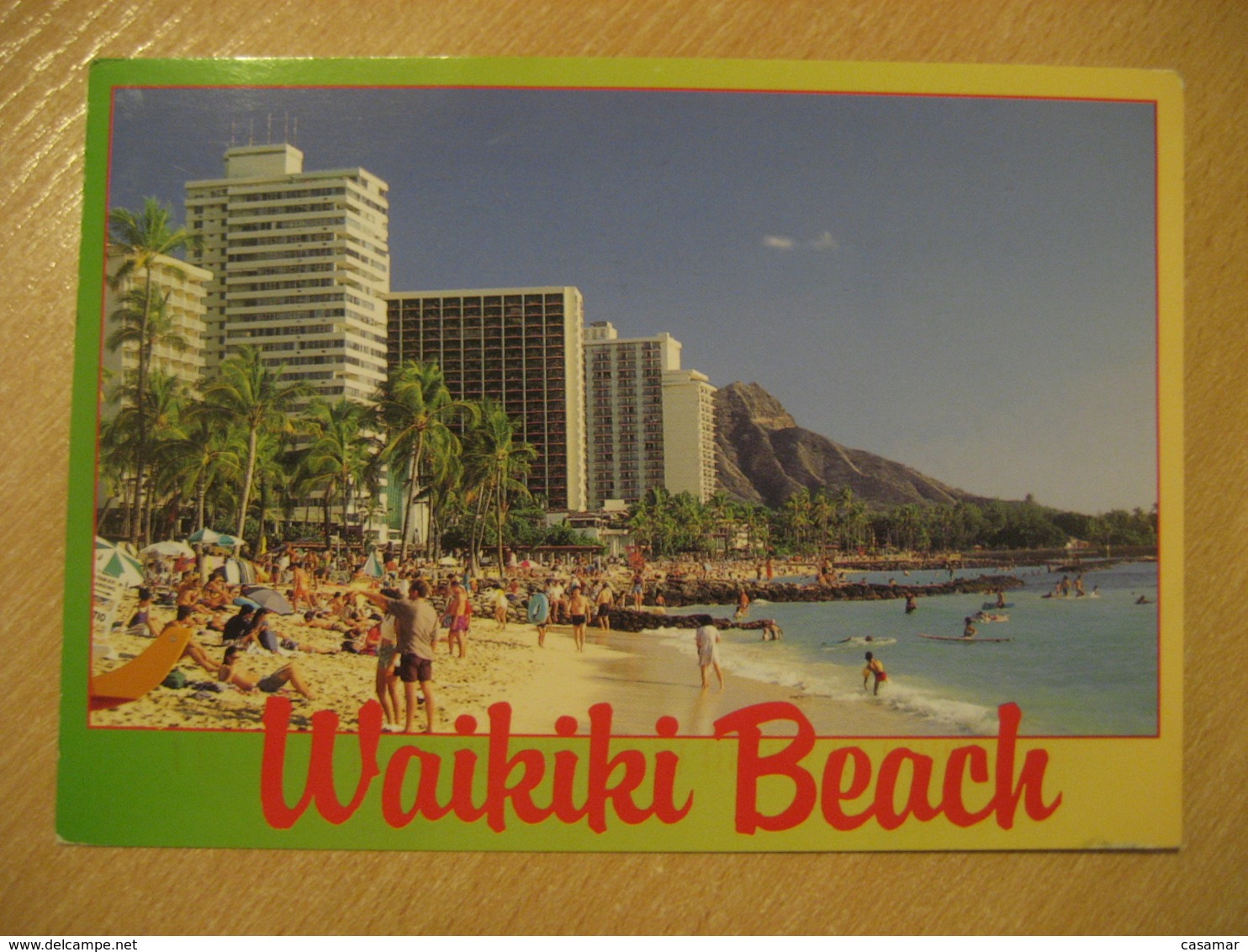 HONOLULU 1999 To Tumba Sweden Stamp Cancel WAIKIKI Beach Diamond Head Post Card HAWAII - Hawaii