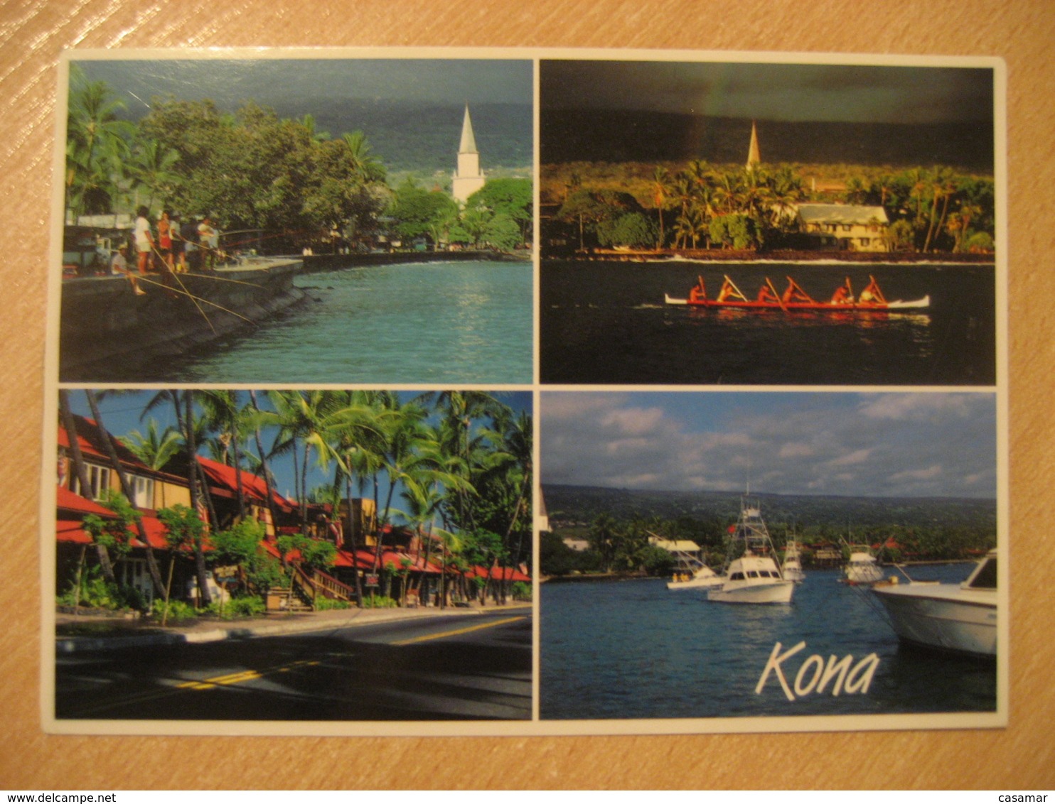 HONOLULU 1997 To Kramfors Sweden Stamp Cancel KONA TOWN Post Card HAWAII - Hawaï