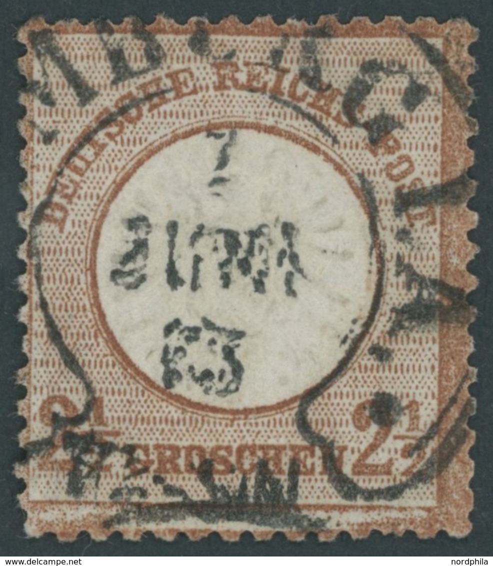 1872, 2 1/2 Gr. Lilabraun, Hufeisenstempel (HA)MBURG I.A., Feinst (leichte Zahnmängel), Gepr. Sommer, Mi. 700.- -> Autom - Used Stamps