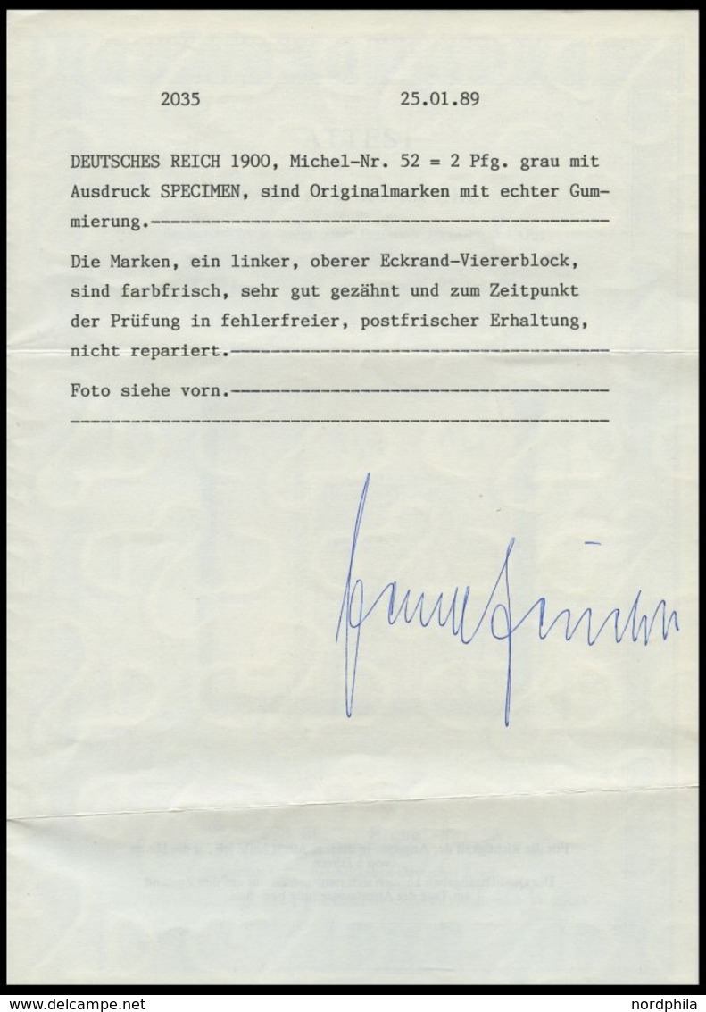 OST-SACHSEN 52SP **, 1945, 10 Pf. Grau, Aufdruck Specimen, Linke Obere Bogenecke, Pracht, Fotoattest Jäschke Eines Ehema - Other & Unclassified