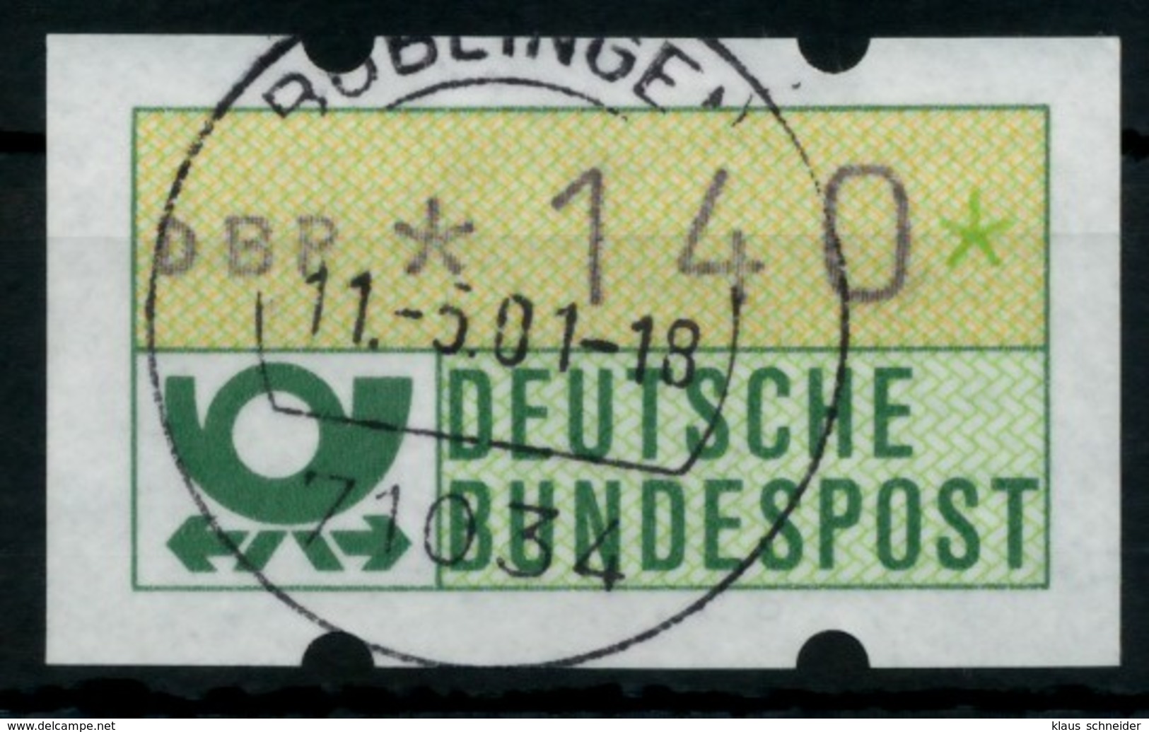 BRD ATM 1981 Nr 1-1-140 Gestempelt X756CA6 - Vignette [ATM]