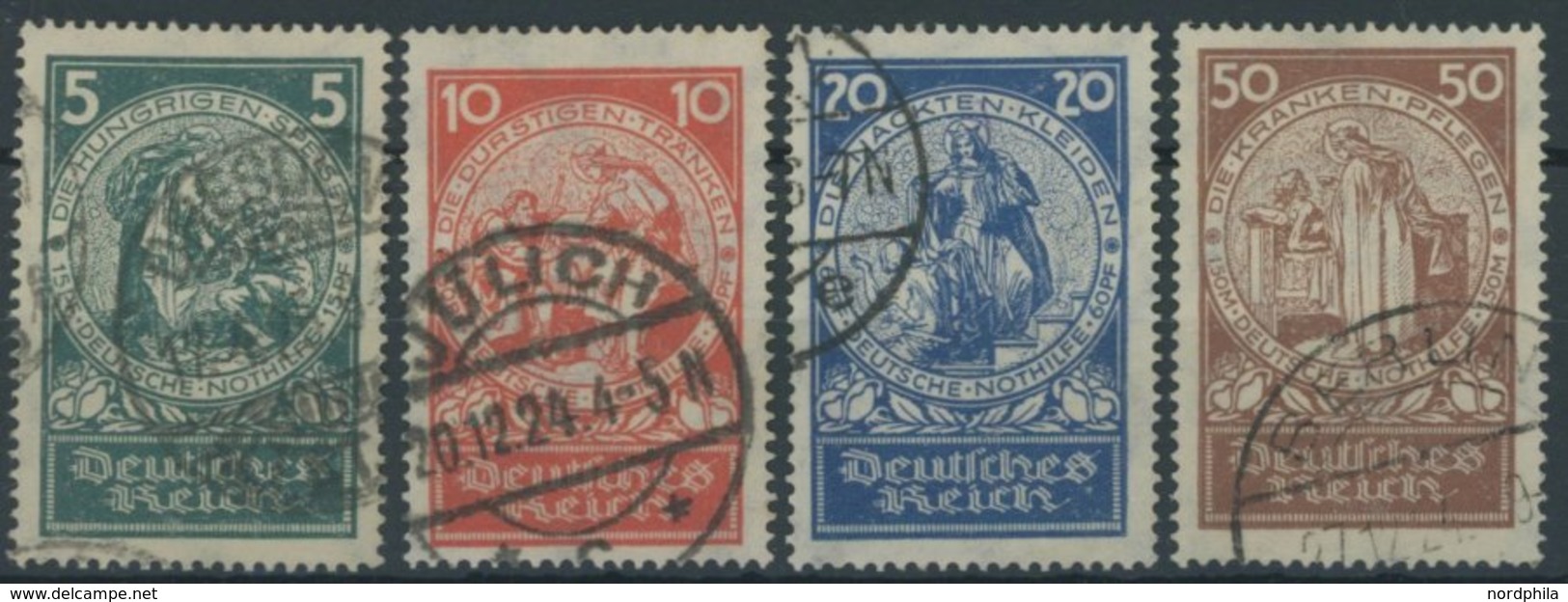 Dt. Reich 351-54 O, 1924, Nothilfe, Prachtsatz, Mi. 100.- - Other & Unclassified