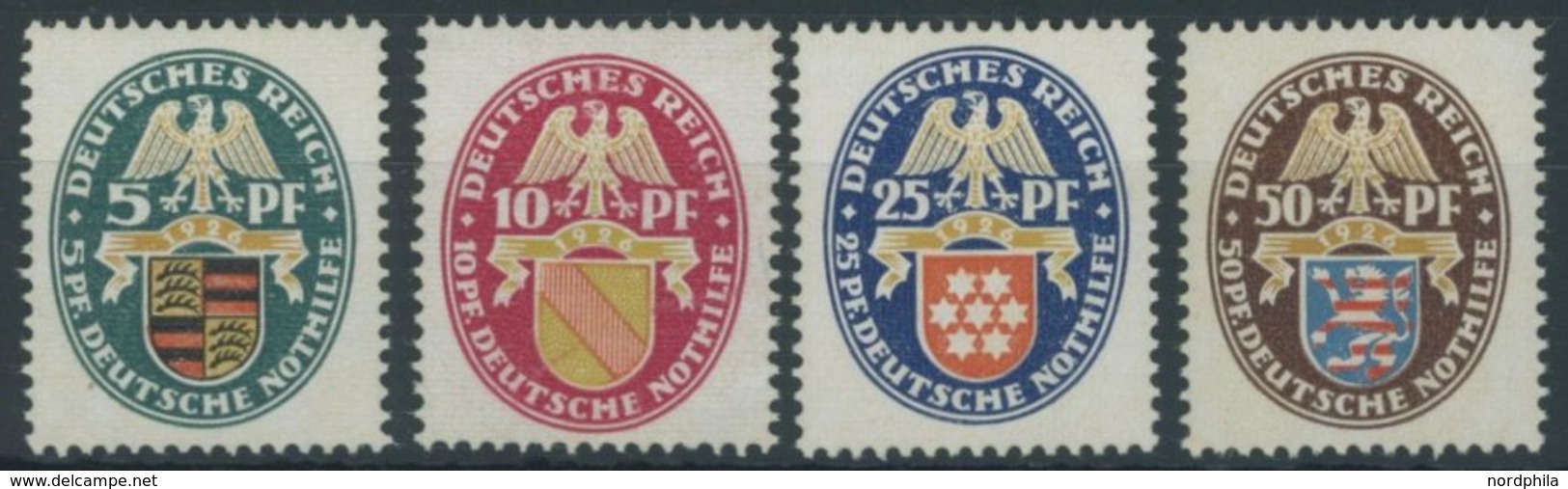 Dt. Reich 398-401 **, 1926, Nothilfe, Prachtsatz, Mi. 230.- - Sonstige & Ohne Zuordnung