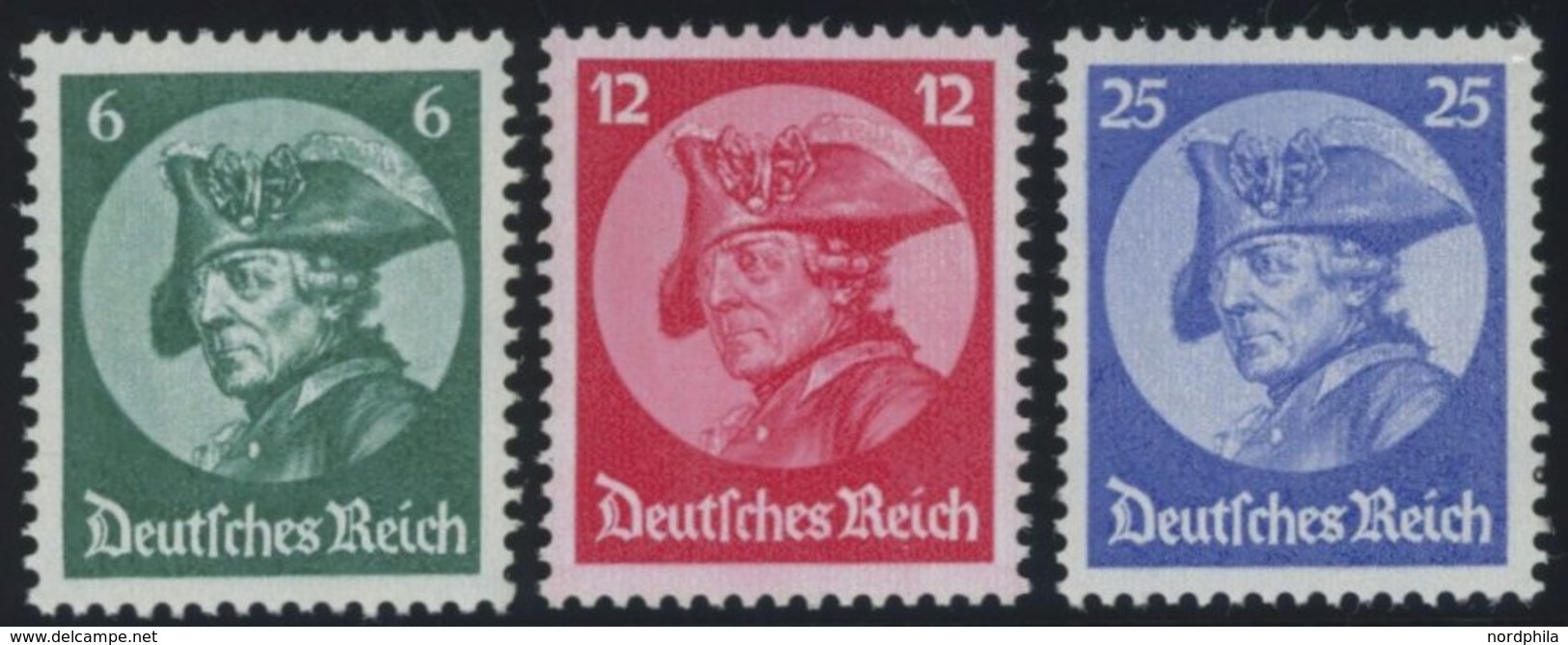 Dt. Reich 479-81 **, 1933, Friedrich Der Große, Postfrischer Prachtsatz, Mi. 320.- - Other & Unclassified