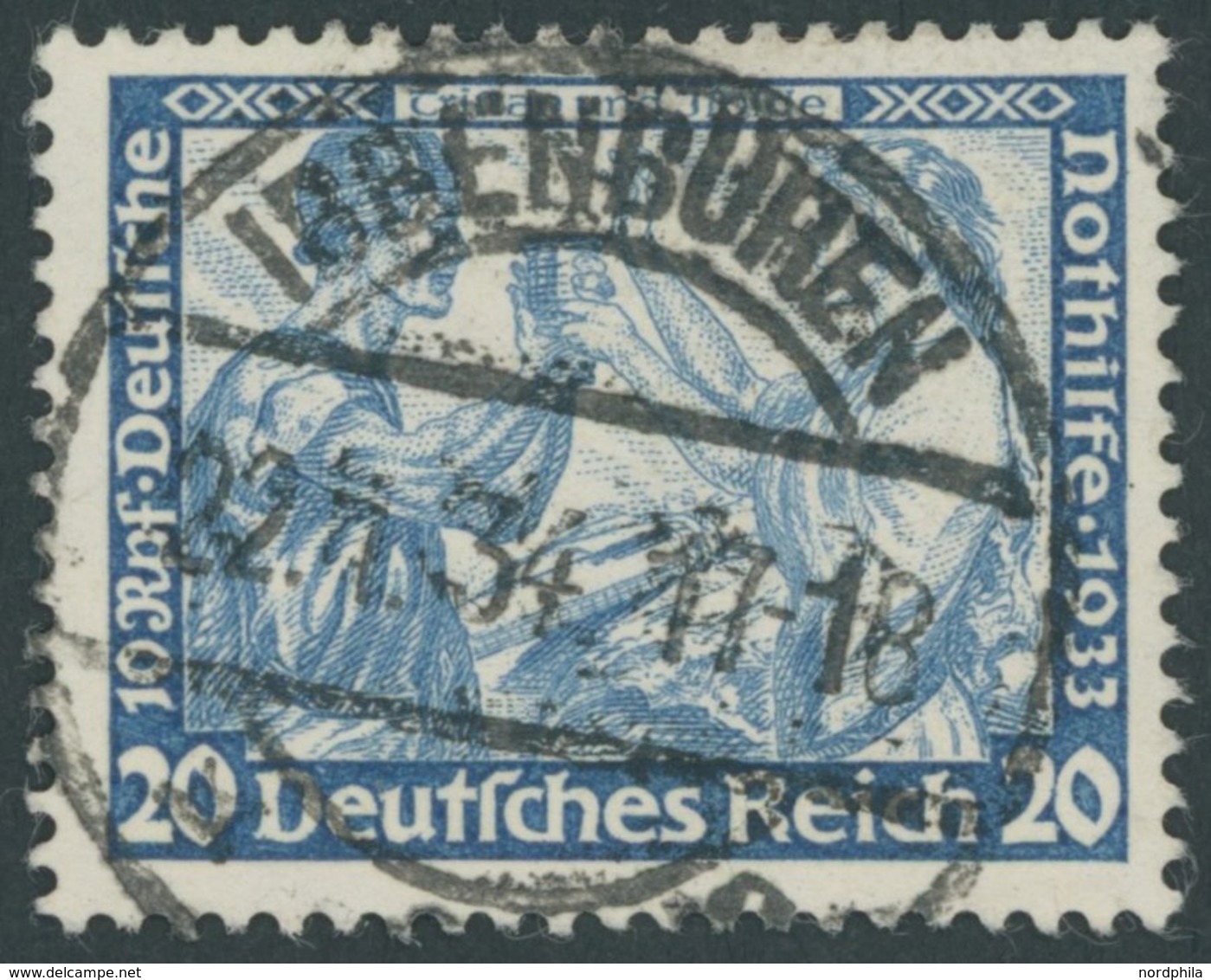 Dt. Reich 505B O, 1933, 20 Pf. Wagner, Pracht, Mi. 130.- - Other & Unclassified