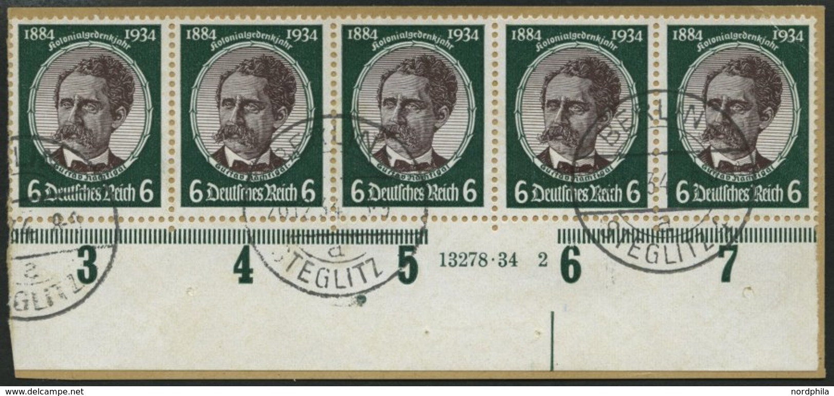 Dt. Reich 541xHAN BrfStk, 1934, 6 Pf. Dr. Nachtigal Mit HAN 13278.34 2, Prachtbriefstück, Mi. (100.-) - Other & Unclassified