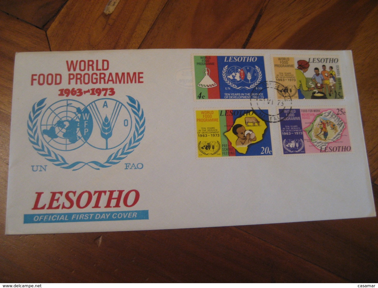 MASERU 1973 World Food Programme FDC Cancel Cover LESOTHO - Lesotho (1966-...)