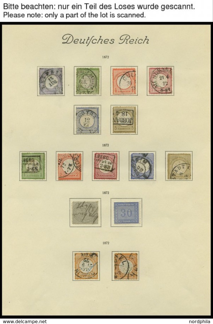 SAMMLUNGEN O, Fast Nur Gestempelter Alter Sammlungsteil Dt. Reich Von 1872-1915, Etwas Unterschiedliche Erhaltung Mit Vi - Used Stamps