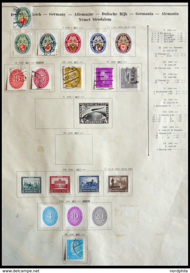 SAMMLUNGEN o,*,(*) , 1872-1930, alter Sammlungsteil Dt. Reich mit besseren Werten, stark unterschiedliche Erhaltung, vie