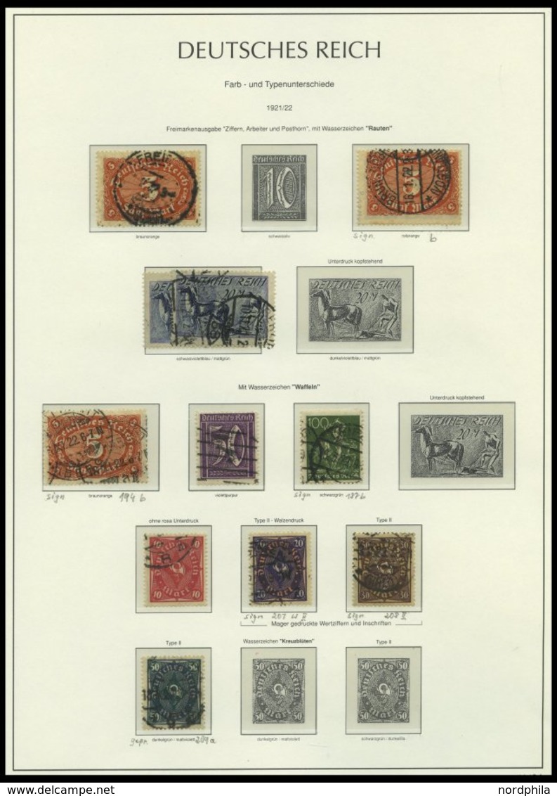 SAMMLUNGEN O, Gestempelte Sammlung Inflation Von 1919-23 Mit Vielen Guten Mittleren Ausgaben Auf Leuchtturm Falzlosseite - Used Stamps