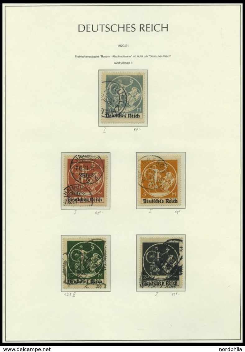 SAMMLUNGEN o, gestempelte Sammlung Inflation von 1919-23 mit vielen guten mittleren Ausgaben auf Leuchtturm Falzlosseite