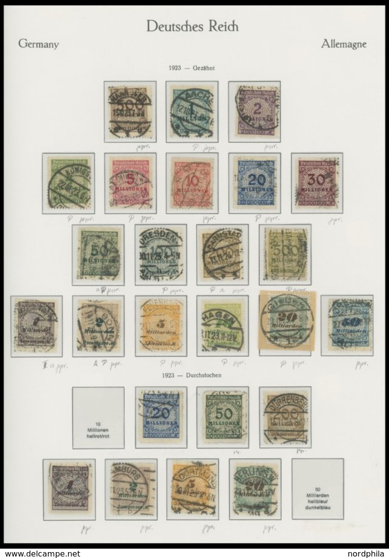 SAMMLUNGEN O,BrfStk , 1919-23, Saubere Gestempelte Sammlung Inflation Mit Kleinen Und Mittleren Werten, Nur Die Infla-ge - Used Stamps