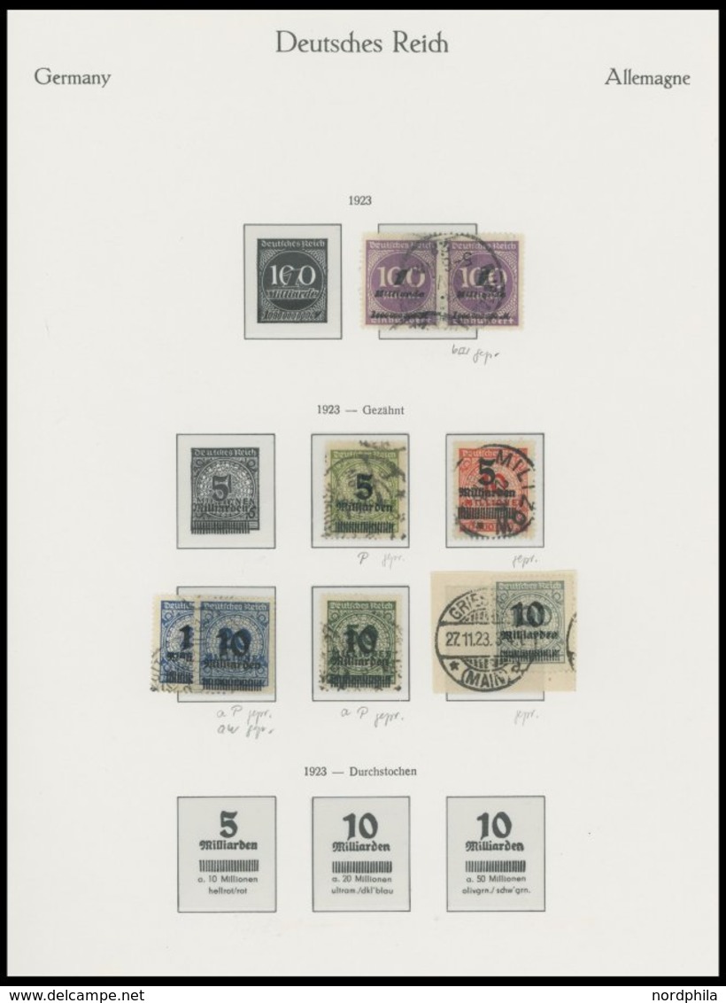 SAMMLUNGEN O,BrfStk , 1919-23, Saubere Gestempelte Sammlung Inflation Mit Kleinen Und Mittleren Werten, Nur Die Infla-ge - Oblitérés