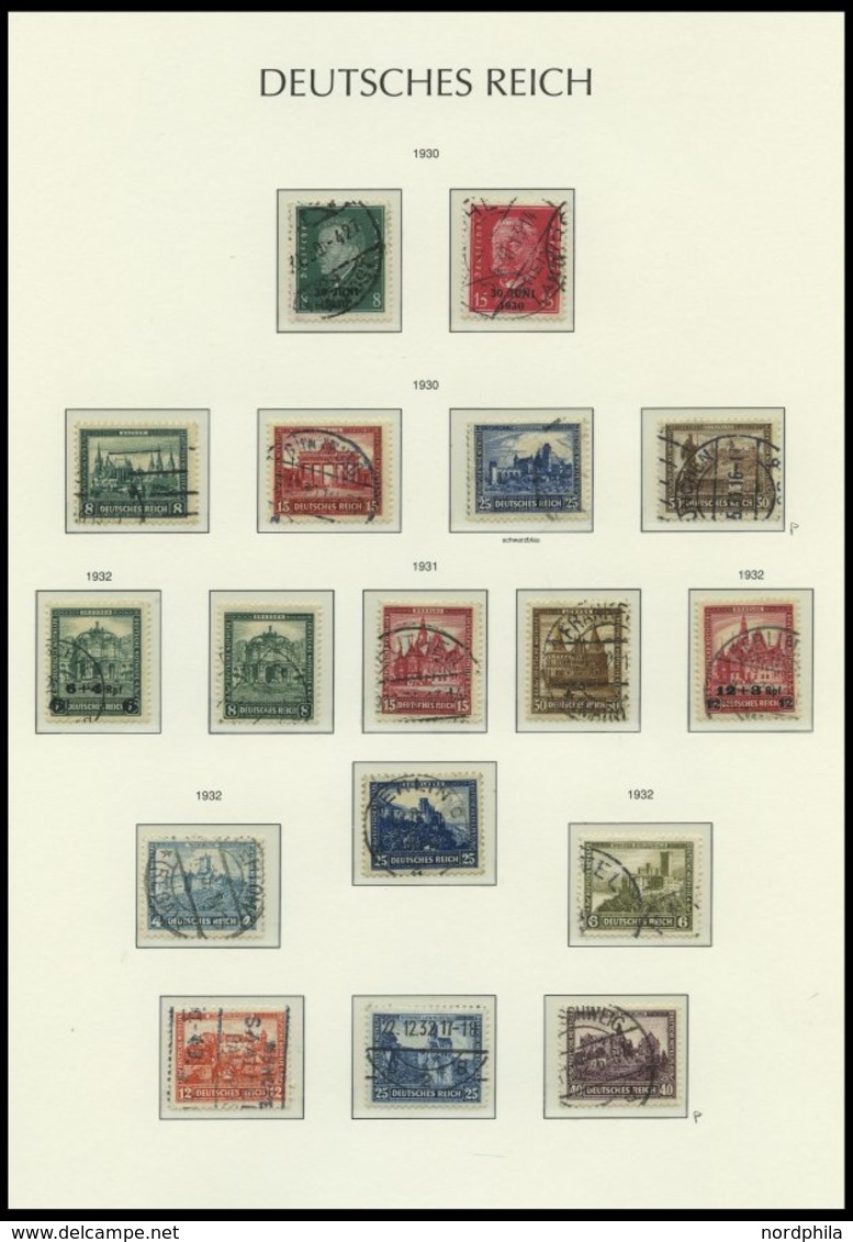 SAMMLUNGEN O, Gestempelter Sammlungsteil Dt. Reich Von 1923-32 Mit Vielen Guten Mittleren Werten Auf Leuchtturm Falzloss - Used Stamps