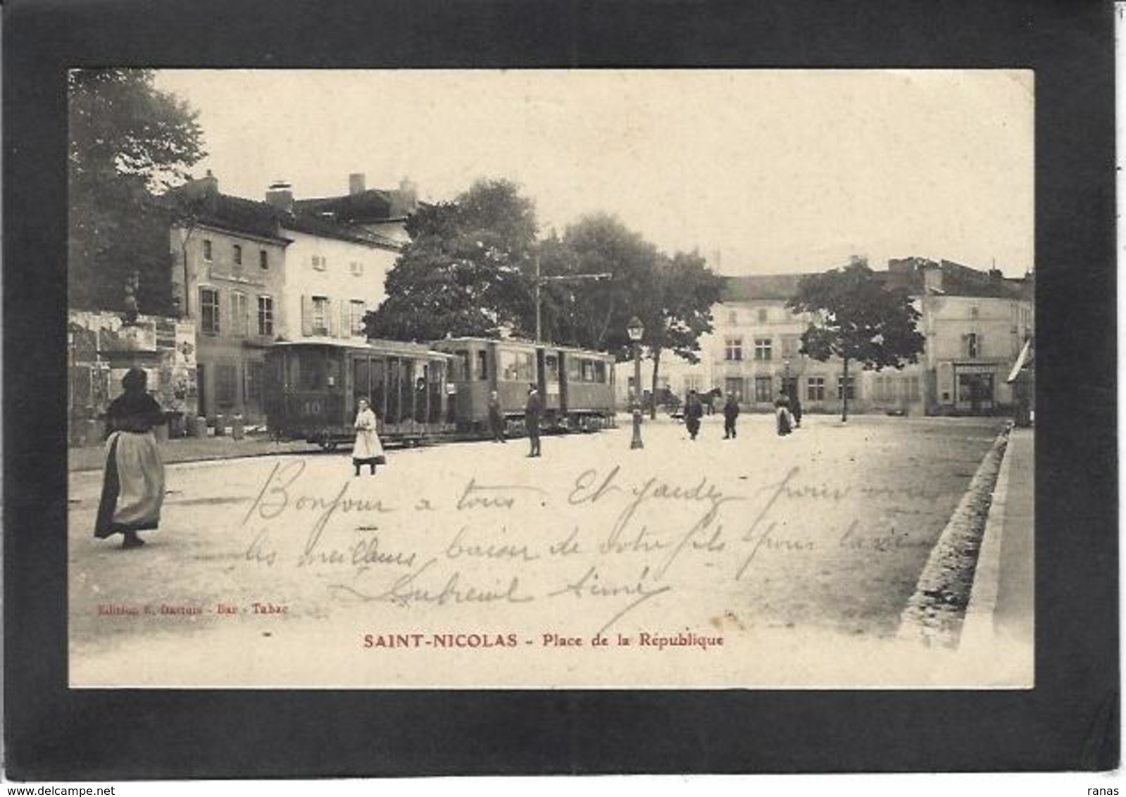 CPA Meurthe Et Moselle 54 Saint Nicolas Du Port Chemin De Fer Train Station écrite - Saint Nicolas De Port