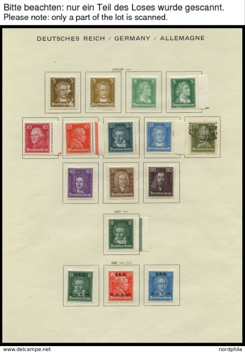 SAMMLUNGEN O,* , 1923-1945, Sammlungsteil Dt. Reich Mit Vielen Guten Sätzen Und Blocks, Gestempelt Oder Ungebraucht Gesa - Used Stamps