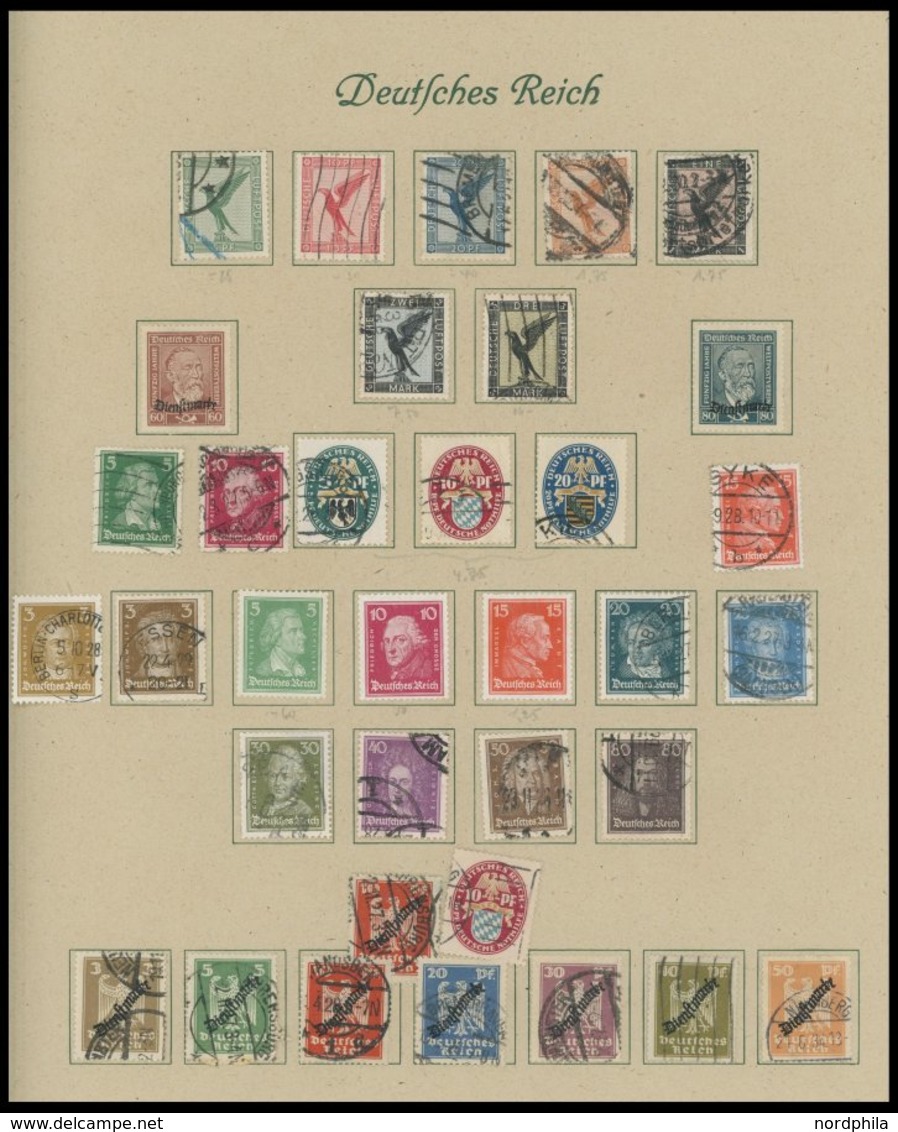 SAMMLUNGEN O,* , 1923-45 Sammlung Dt. Reich Mit Vielen Guten Werten, Sätzen Und Blocks (Bl. 4-11 O,*), Etwas Unterschied - Gebraucht