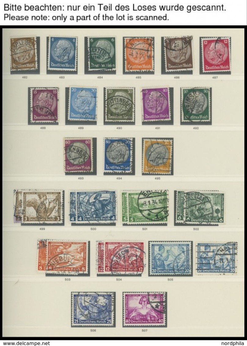 SAMMLUNGEN O, 1933-45, Bis Auf Chicagofahrt, Block 2 Und 3 In Den Hauptnummern Komplette Sammlung Bis 1944 Im Falzlosalb - Oblitérés