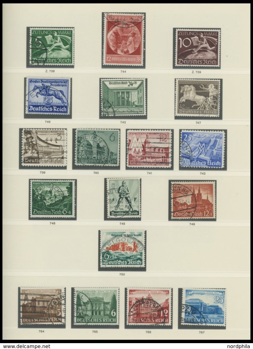 SAMMLUNGEN o, 1933-45, bis auf Chicagofahrt, Block 2 und 3 in den Hauptnummern komplette Sammlung bis 1944 im Falzlosalb