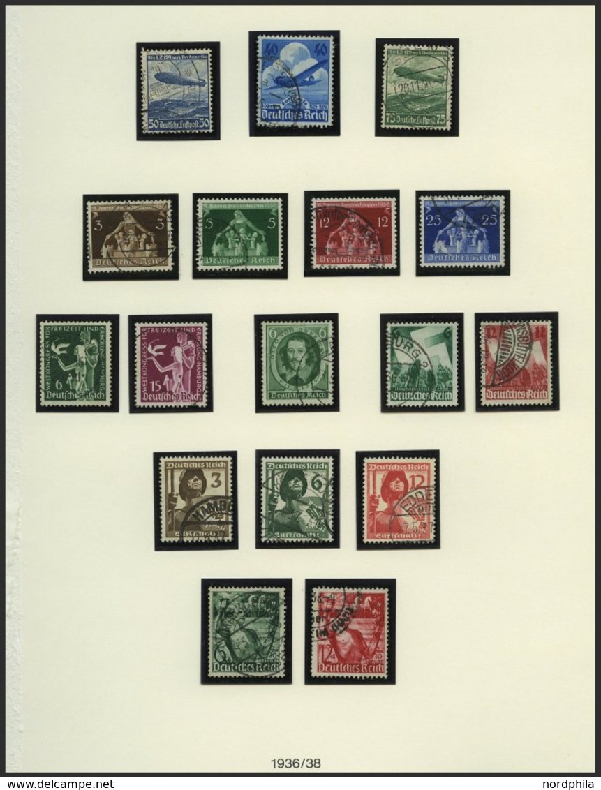 SAMMLUNGEN O, Gestempelte Sammlung Dt. Reich Von 1933-45 Mit Guten Mittleren Ausgaben Und Blocks Im Lindner-Album, Feins - Used Stamps