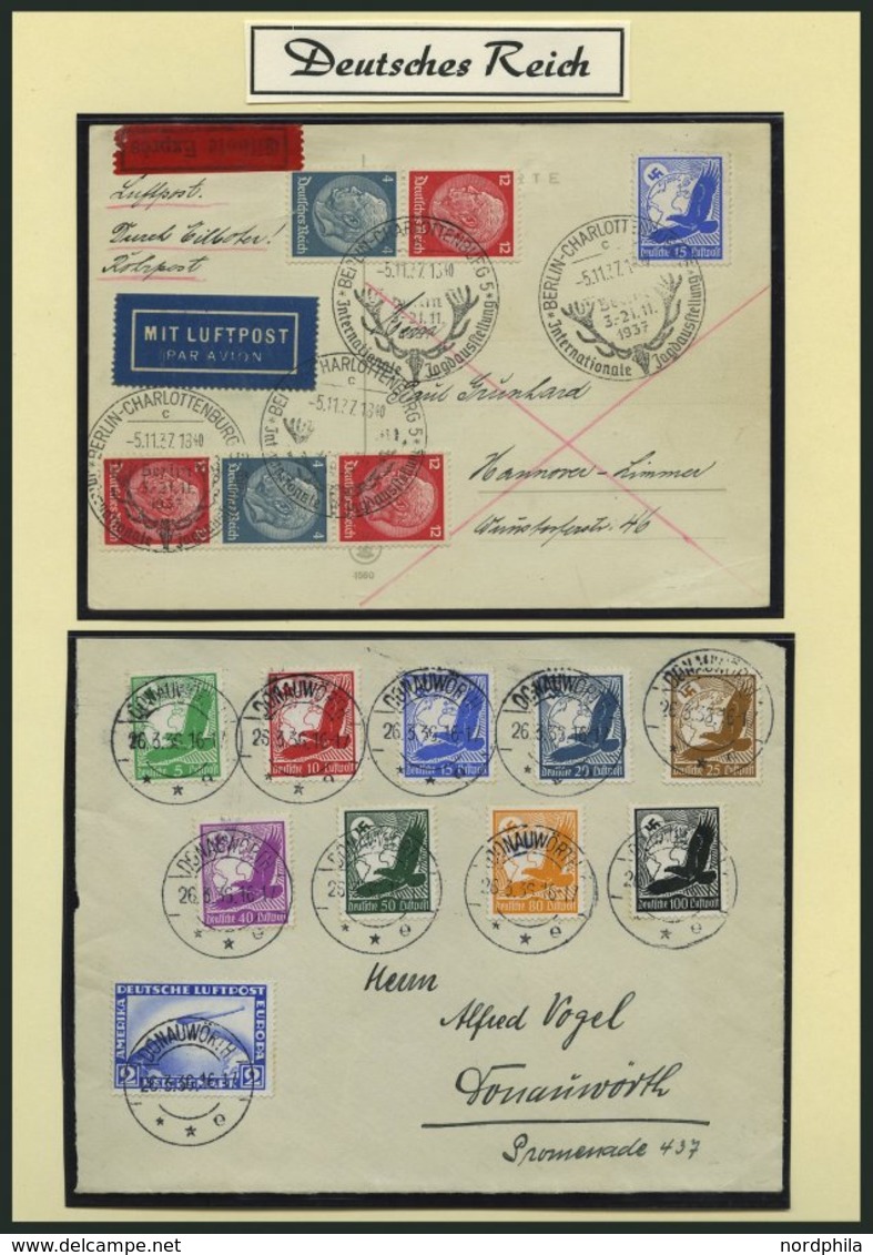 SAMMLUNGEN **,*,Brief,o,BrfStk , 1933-45, Reichhaltige Saubere Sammlung Dt. Reich, Ohne Spitzenwerte Aber Mit Vielen Son - Used Stamps