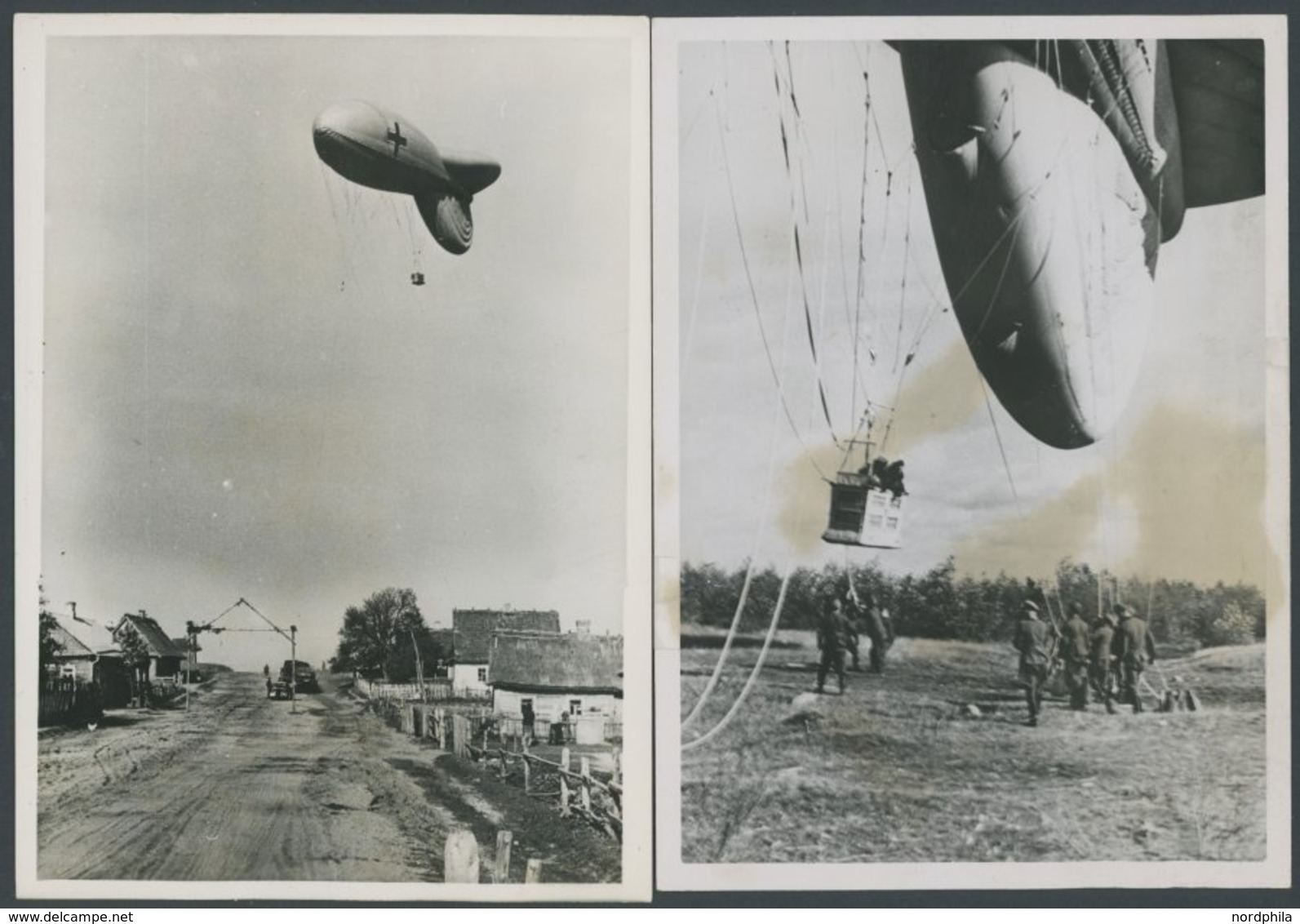 1941, Deutsche Luftwaffe: 5 Fesselballon Einsatzfotos Von Kriegsberichterstattern, Pracht -> Automatically Generated Tra - Other & Unclassified