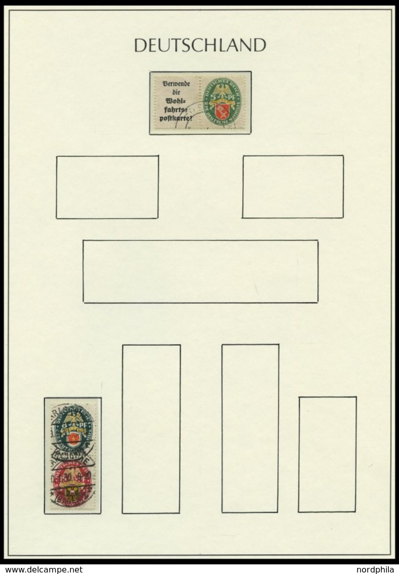 ZUSAMMENDRUCKE a. W 5-KZ 19 o, 1921-33, gestempelte Partie verschiedener Zusammendrucke auf Leuchtturmseiten, mit einige