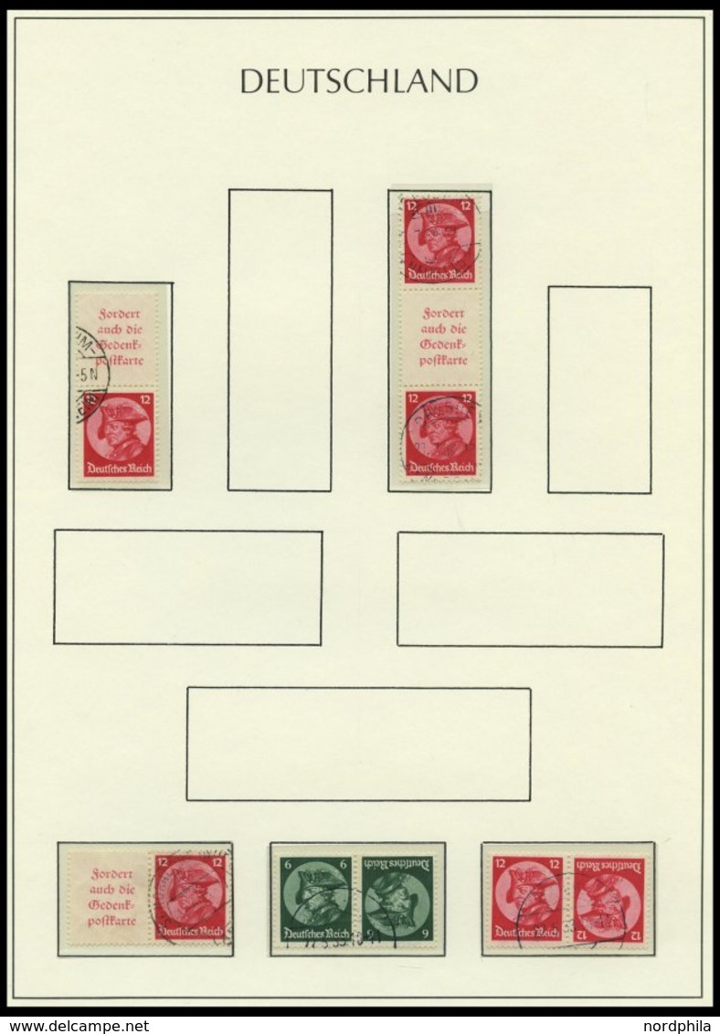 ZUSAMMENDRUCKE a. W 5-KZ 19 o, 1921-33, gestempelte Partie verschiedener Zusammendrucke auf Leuchtturmseiten, mit einige