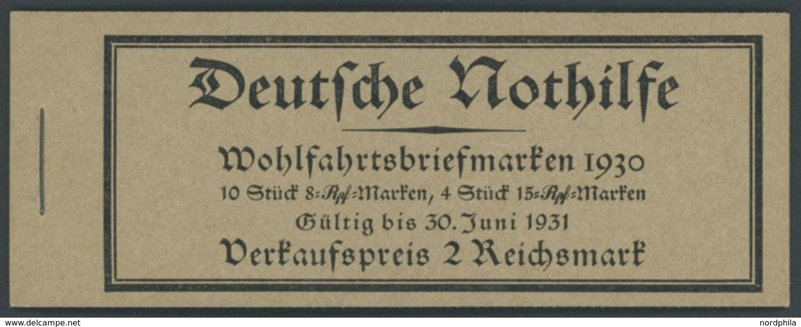 ZUSAMMENDRUCKE MH 29.4 **, 1930, Markenheftchen Nothilfe, Nicht Durchgezähnt/durchgezähnt, Pracht, Mi. 450.- - Se-Tenant