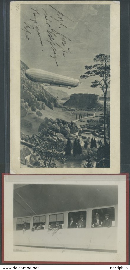 1911, Deutschlandfahrt, Zeppelin-Ansichtskarte Fahrt In Die Schweiz Mit Stempel Vom Erstverwendungstag 10. APR.1911, Abg - Airmail & Zeppelin