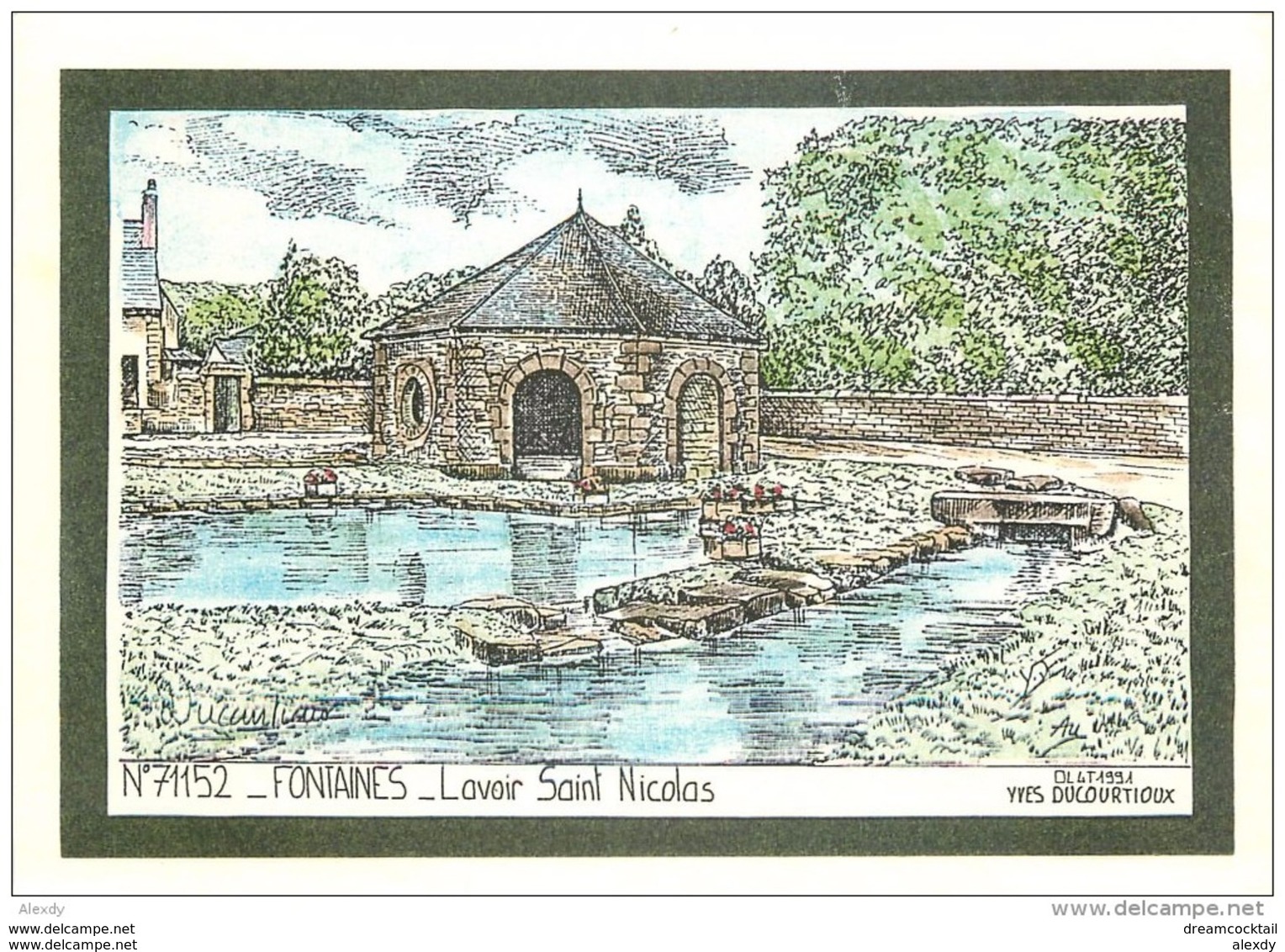 Par Ducourtioux Cpsm Cpm 71 FONTAINES. Lavoir Saint-Nicolas - Andere & Zonder Classificatie