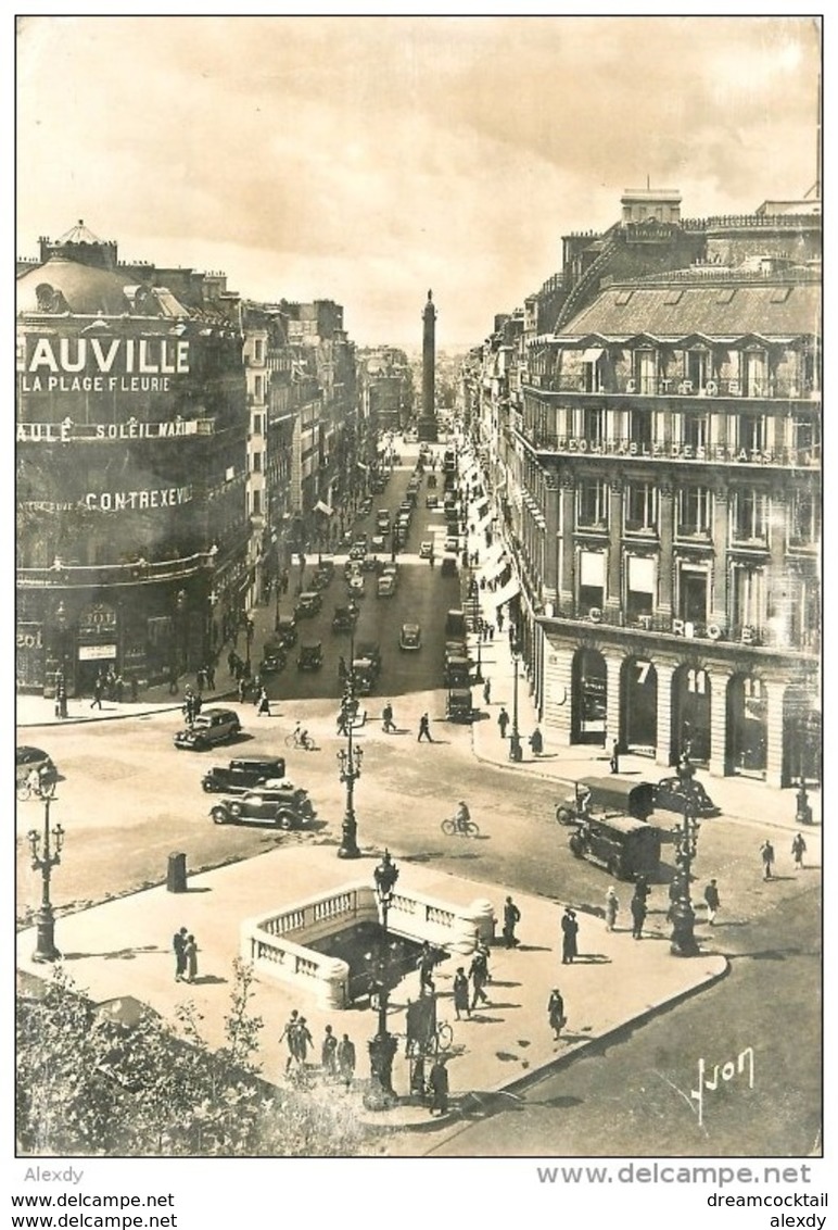 Photo Cpsm Cpm 75 PARIS 01. Rue De La Paix Colonne Vendôme. Bouche Du Métropolitain - Arrondissement: 01