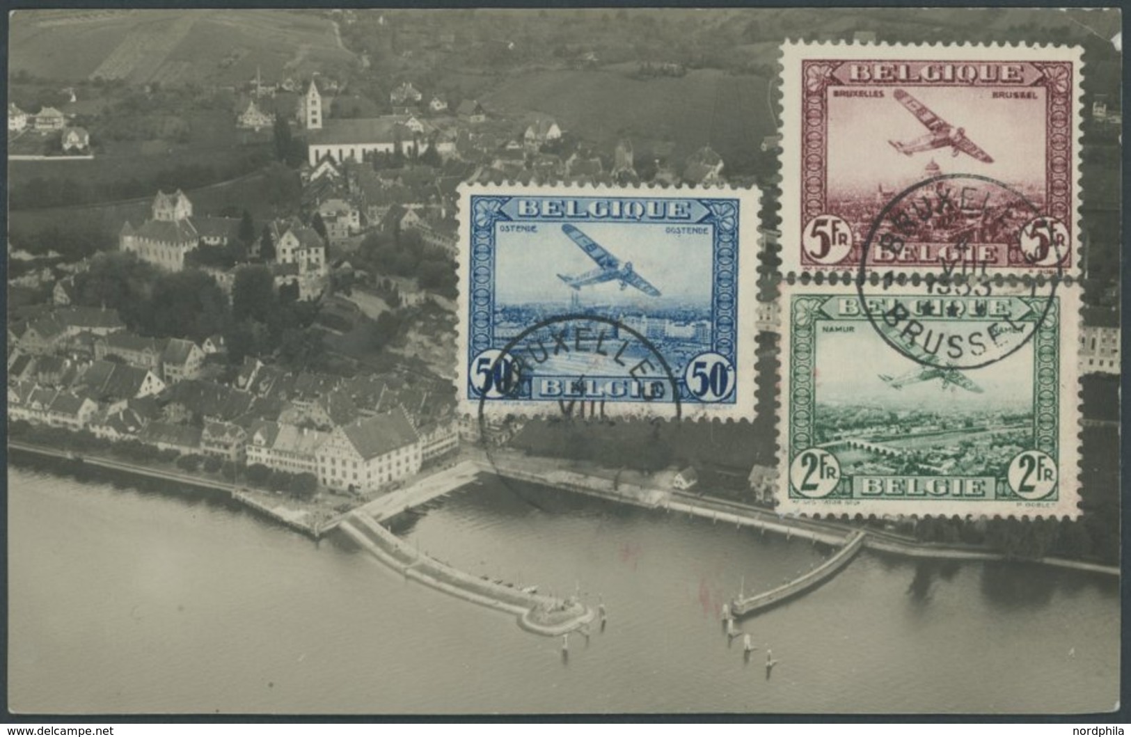 Belgien: 1933, 4. Südamerikafahrt, Vorder- Und Rückseitige Frankatur, Prachtkarte -> Automatically Generated Translation - Airmail & Zeppelin
