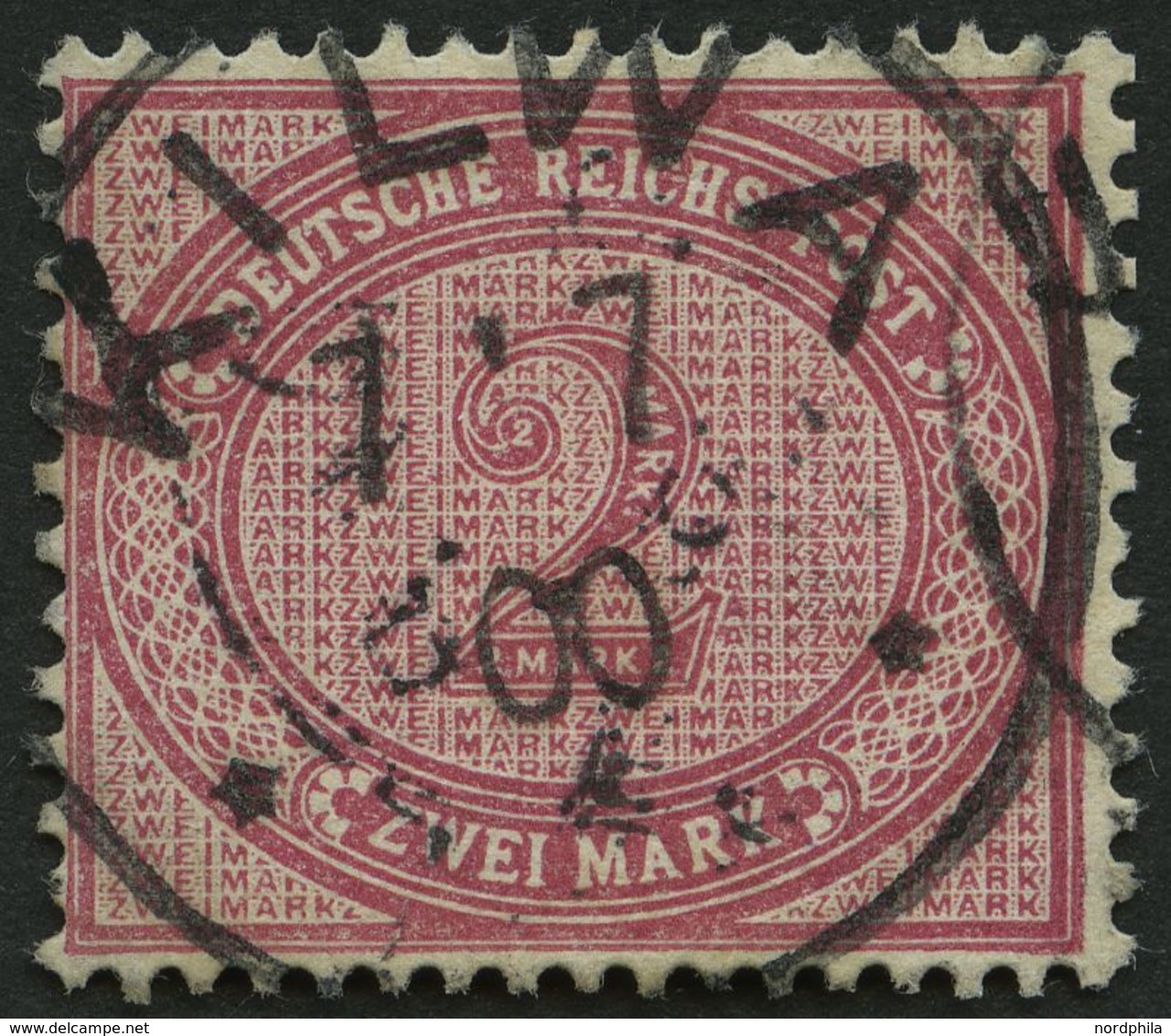 DEUTSCH-OSTAFRIKA VO 37f O, 1900, 2 M. Rötlichkarmin, K1 KILWA, Pracht, Gepr. Pauligk - German East Africa