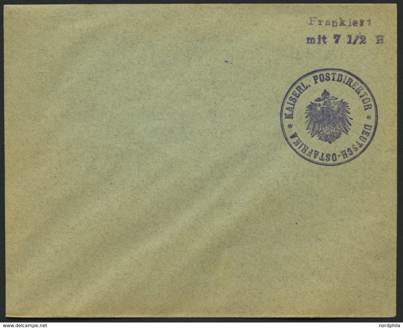 DEUTSCH-OSTAFRIKA PU 1b BRIEF, Vorausfrankierung: MOROGORA, 71/2 H. Violett, Ungebraucht, Pracht - German East Africa
