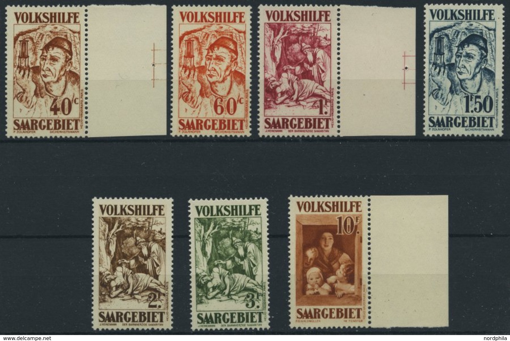 SAARGEBIET 144-50 **, 1931, Volkshilfe, Prachtsatz, Mi. 450.- - Sonstige & Ohne Zuordnung