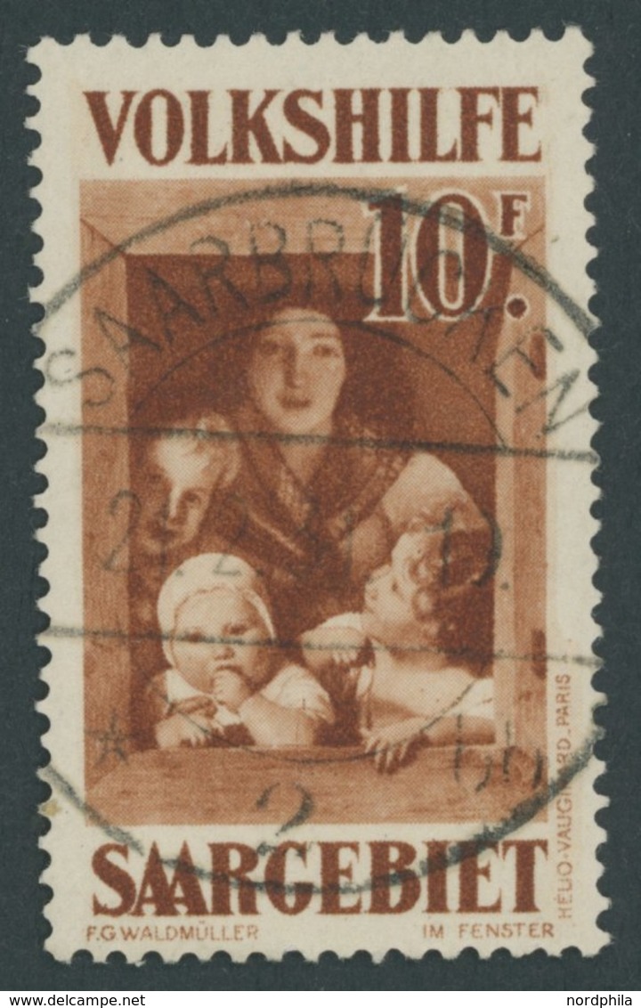 SAARGEBIET 150 O, 1931, 10 Fr. Gemälde III, Kleine Dünne Stelle Sonst Pracht, Kurzbefund Geigle, Mi. 360.- - Other & Unclassified