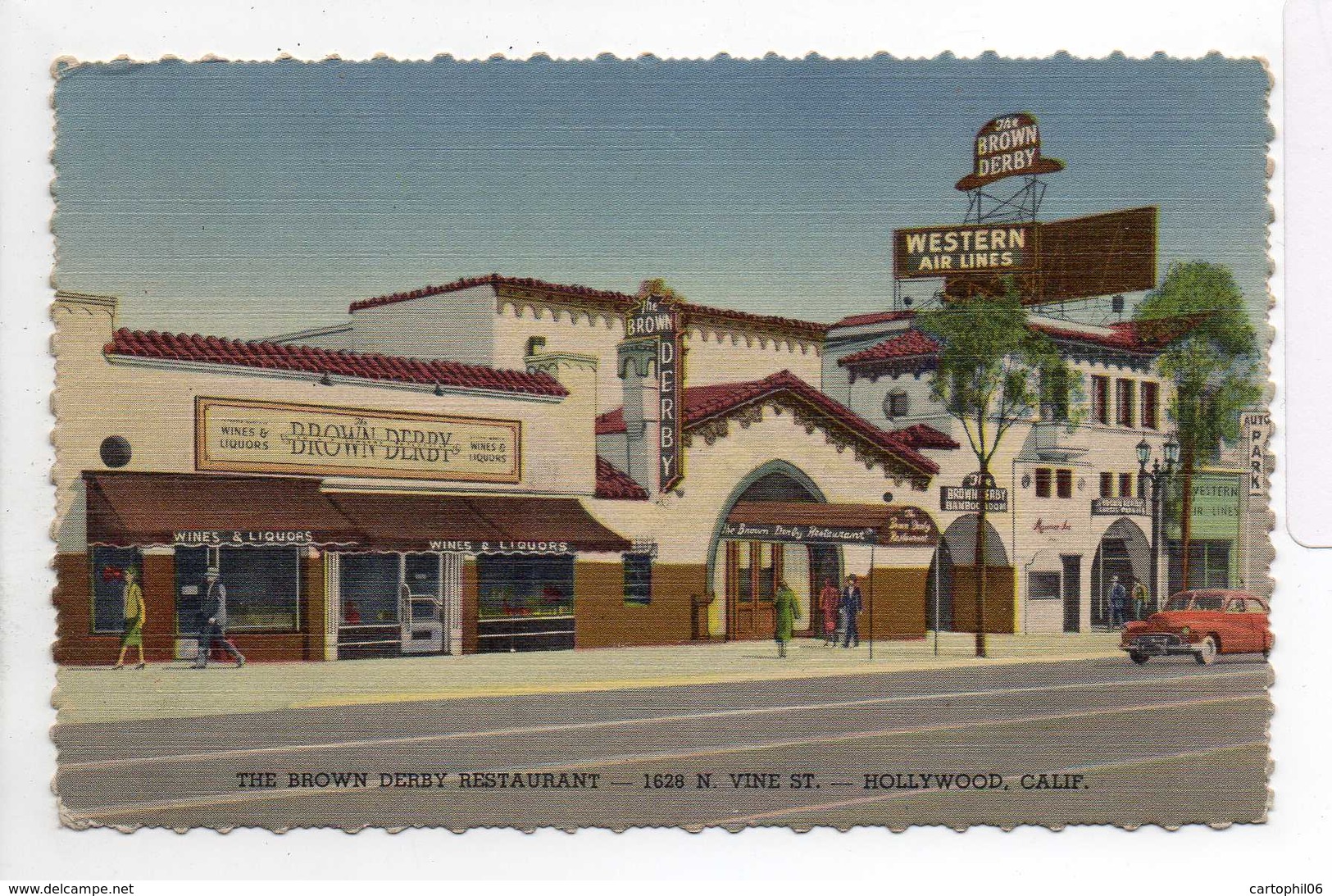 - CPSM HOLLYWOOD (California / USA) - THE BROWN DERBY RESTAURANT - - Los Angeles